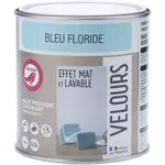 AUCHAN Peinture velour dépolluante bleu floride 0,5L