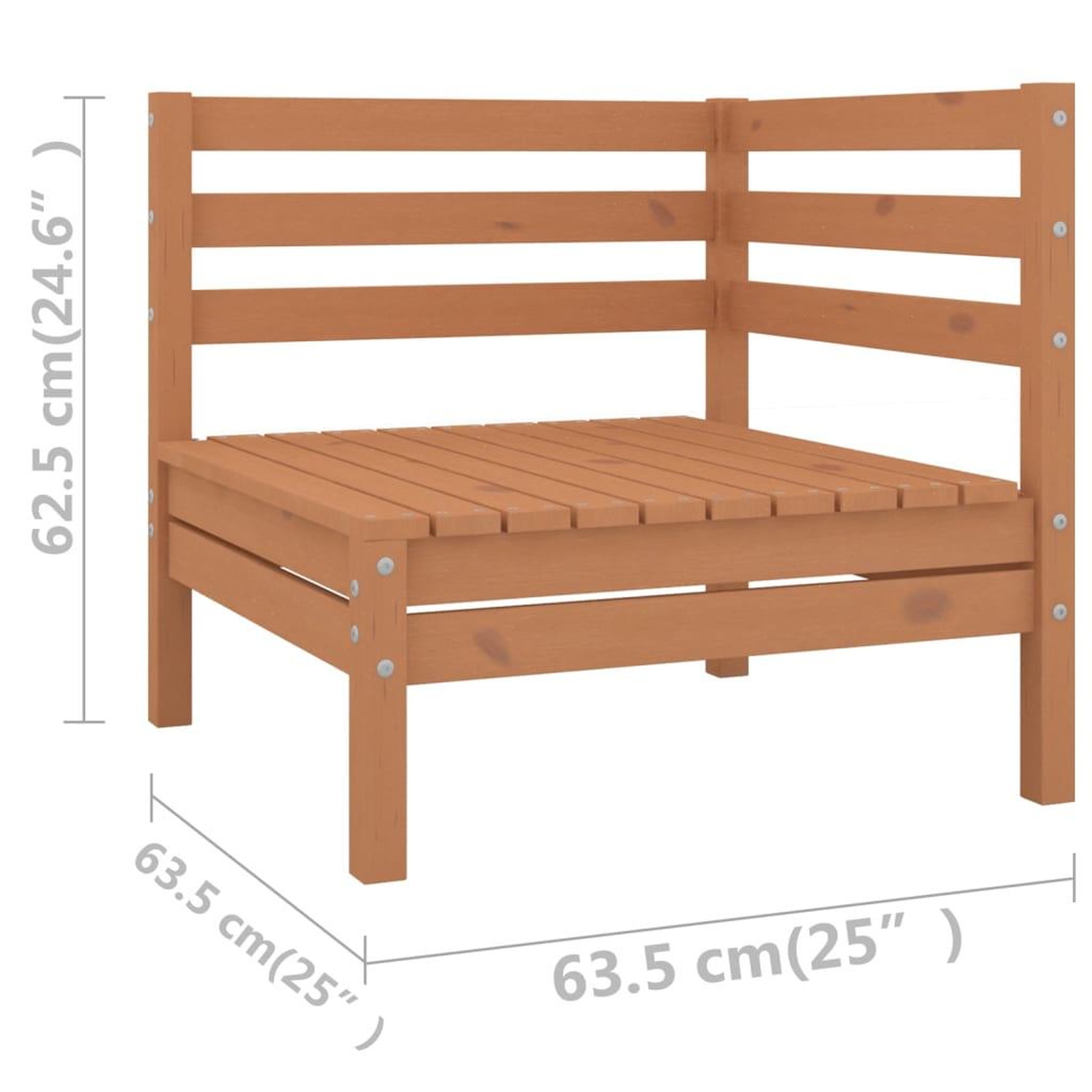 Voir la diapositive 6 : VIDAXL Salon de jardin 8 pcs marron miel bois de pin massif