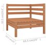 Voir la diapositive 6 : VIDAXL Salon de jardin 8 pcs Marron miel Bois de pin massif