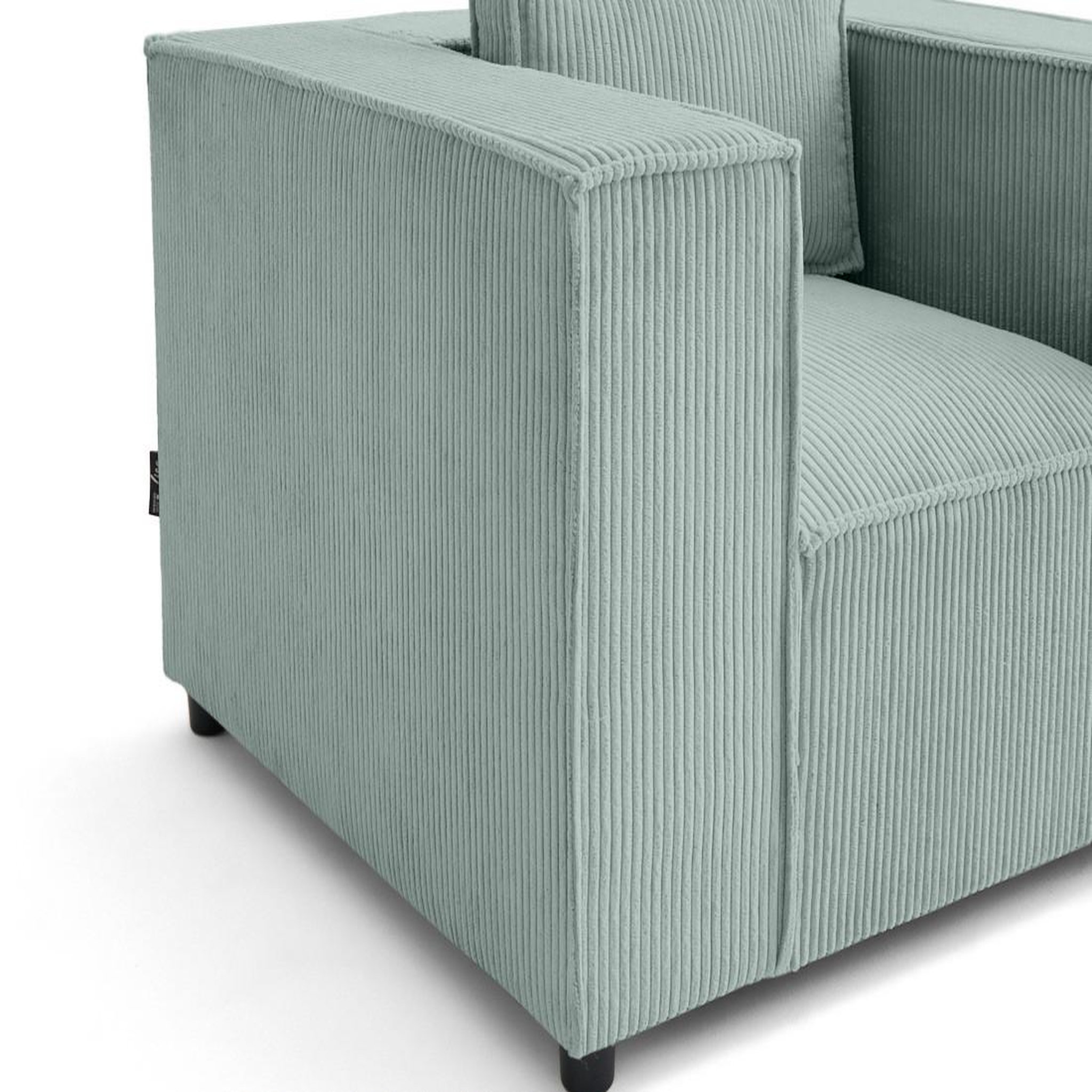 Voir la diapositive 5 : LISA DESIGN Stella - fauteuil en velours côtelé