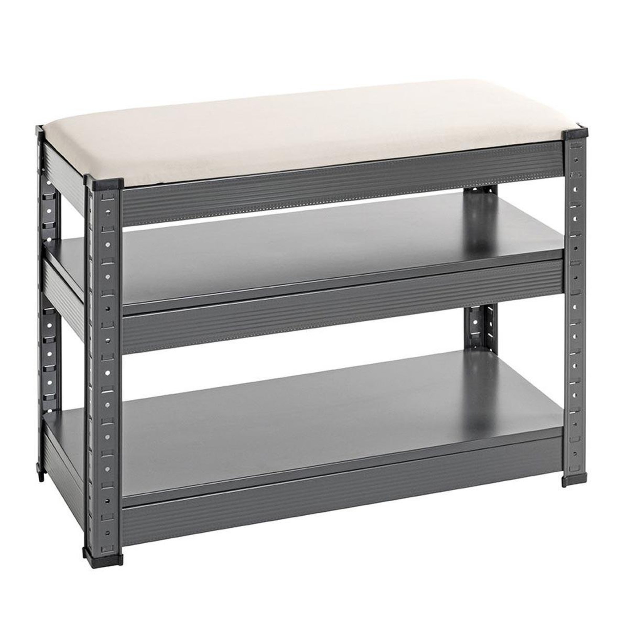 Paris Prix Banc rangement à chaussures  oris  60cm anthracite