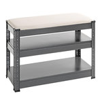Paris Prix Banc Rangement à Chaussures  Oris  60cm Anthracite