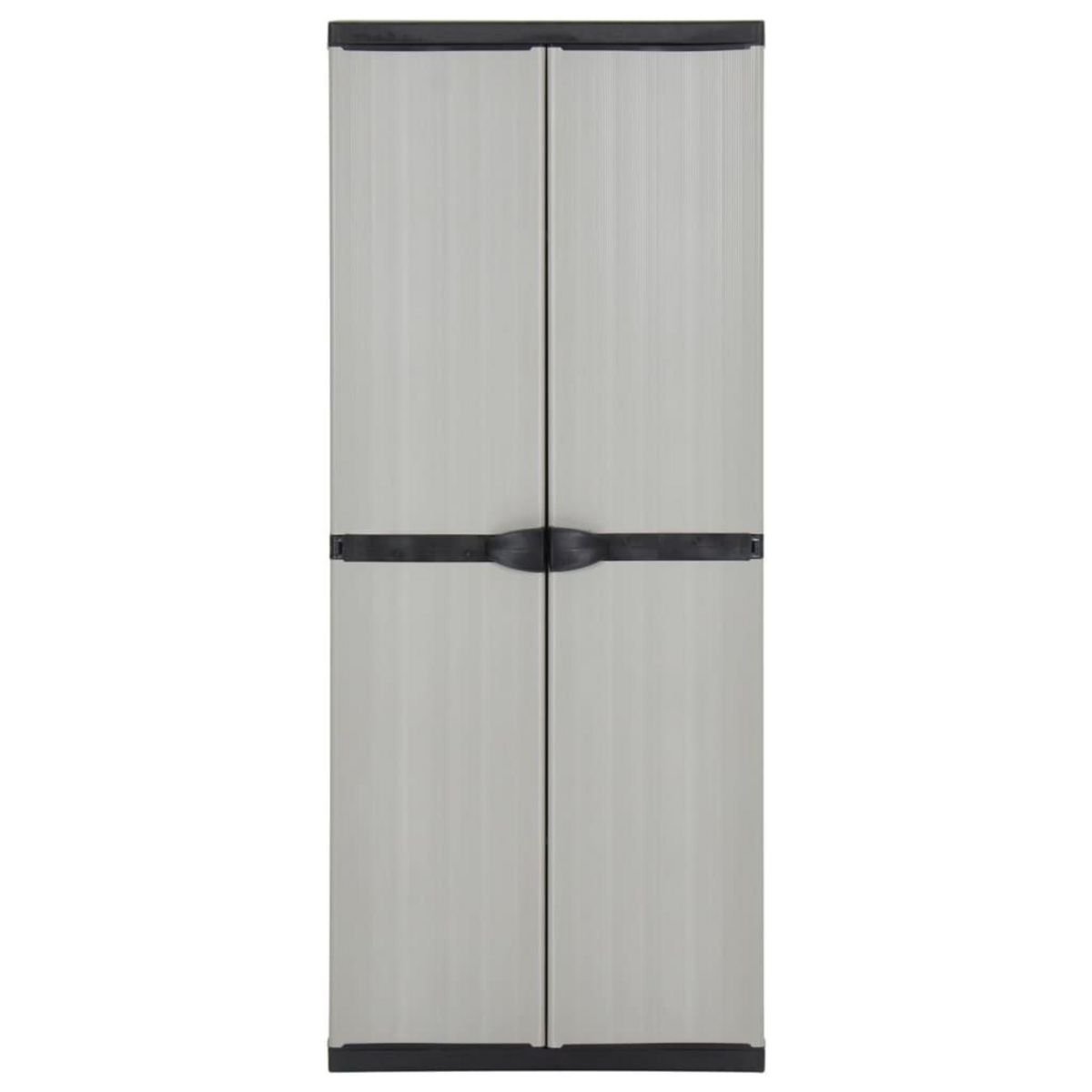 VIDAXL Armoire de rangement de jardin 3 etageres Gris/noir 68x40x168cm