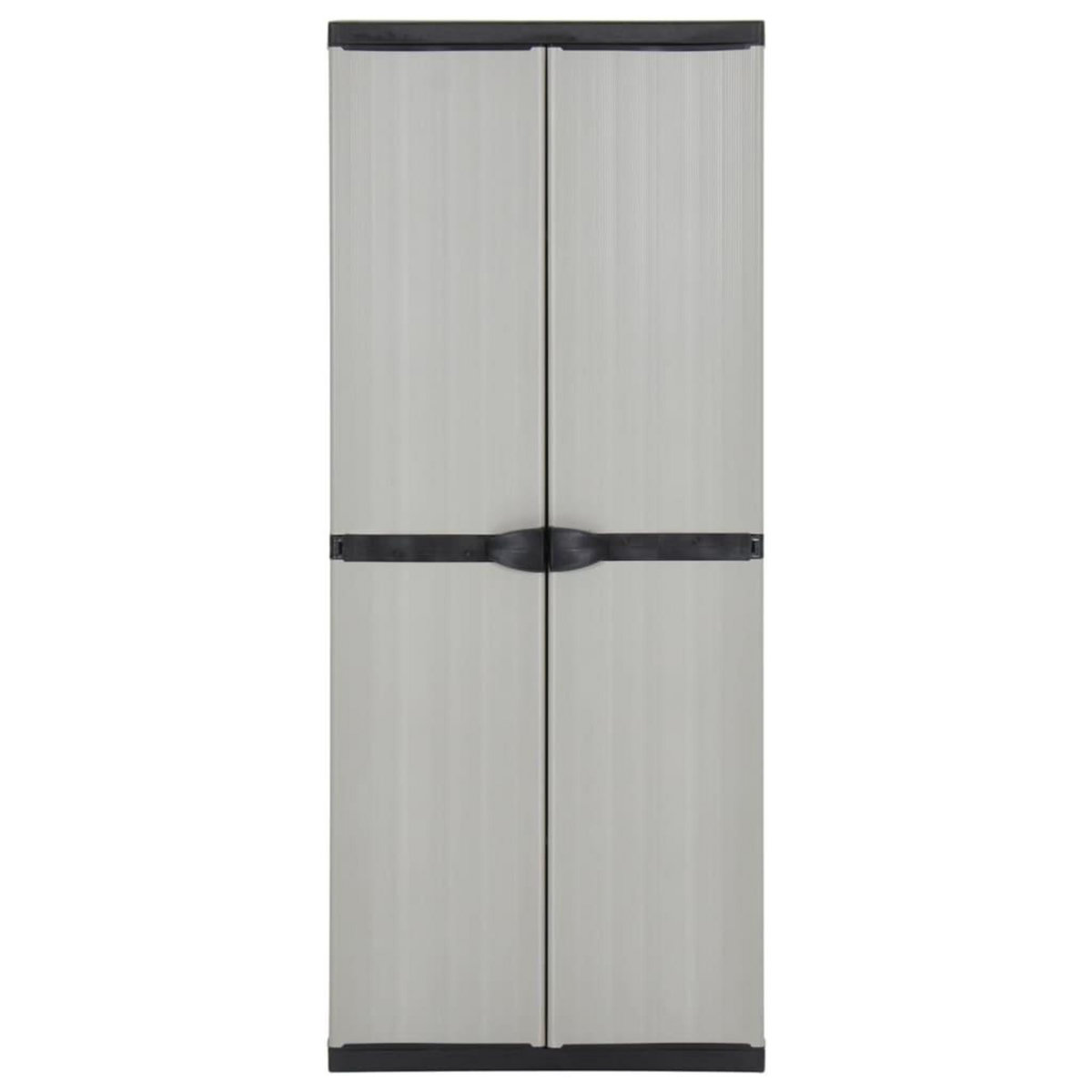 VIDAXL Armoire de rangement de jardin 3 etageres Gris/noir 68x40x168cm