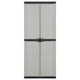 Voir la diapositive 2 : VIDAXL Armoire de rangement de jardin 3 etageres Gris/noir 68x40x168cm