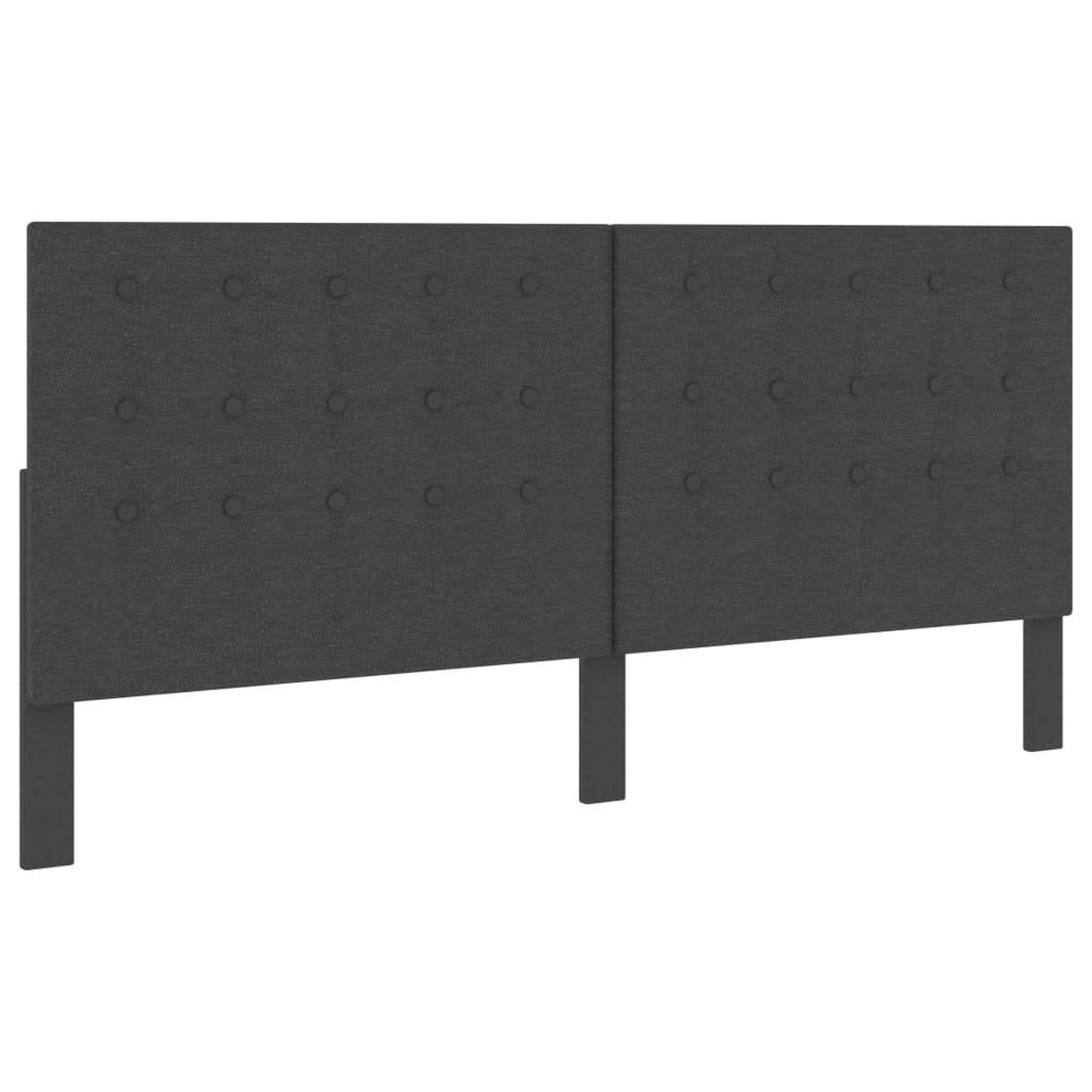 VIDAXL Tete de lit touffetee gris fonce tissu 200x200 cm