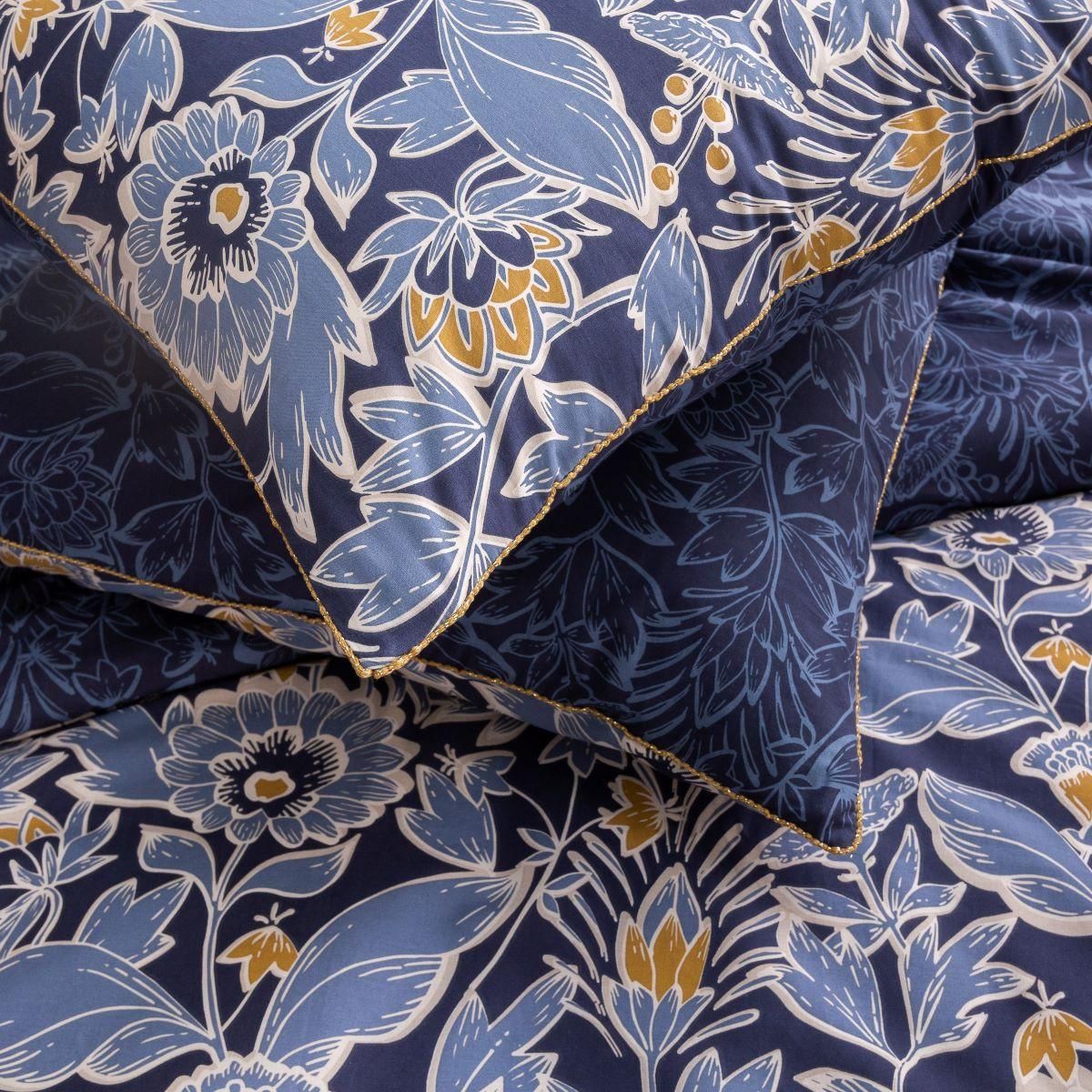 FUTURE HOME Parure de lit 2 personnes floral charme réversible