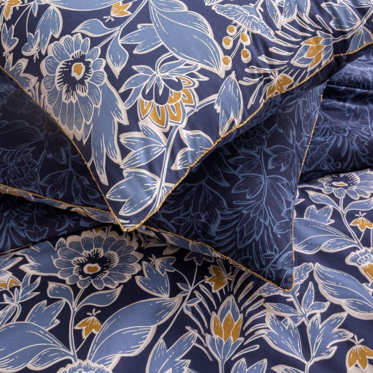 FUTURE HOME Parure de lit 2 personnes floral charme réversible