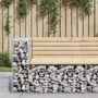 Voir la diapositive 1 : VIDAXL Banc de jardin design gabion 92x71x65,5 cm bois massif de pin