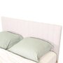 HOMIFAB Tête de lit matelassée en tissu gris clair 140 cm - Eliot
