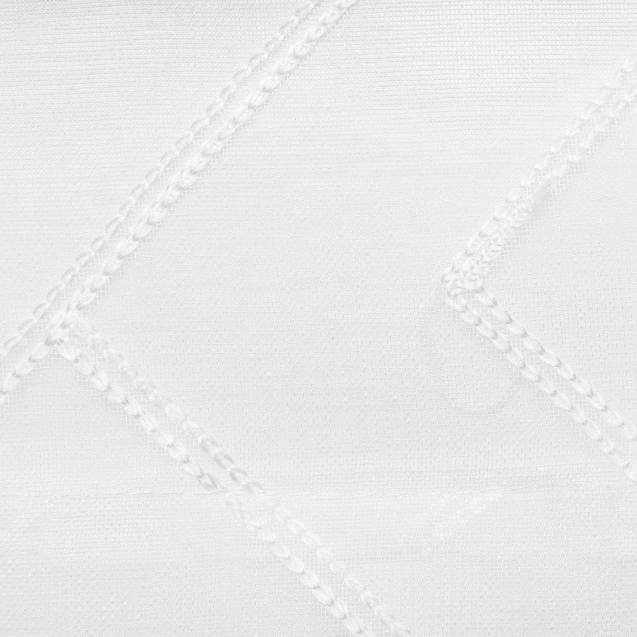 Voir la diapositive 3 : ATMOSPHERA Voilage brodé en losanges blanc 140x240 cm