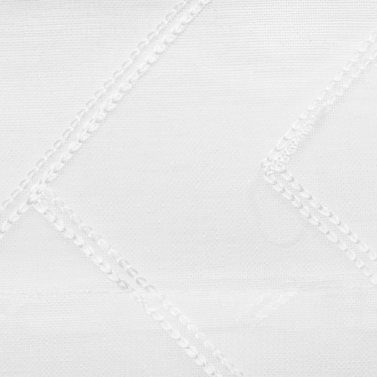 ATMOSPHERA Voilage brodé en losanges Blanc 140x240 cm