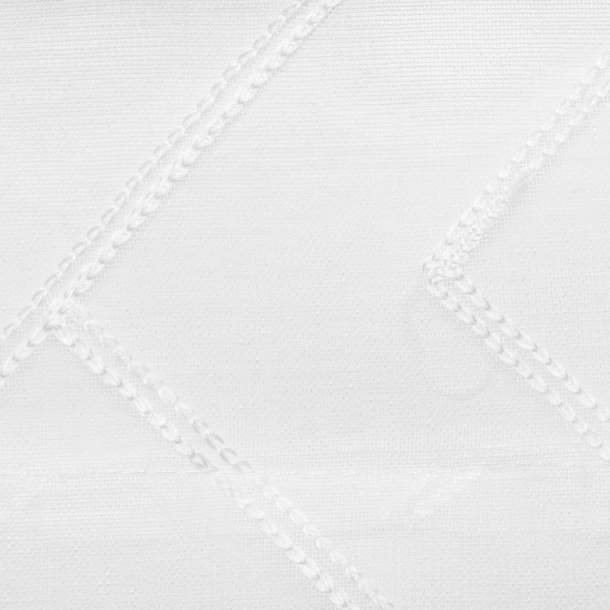 ATMOSPHERA Voilage brodé en losanges Blanc 140x240 cm