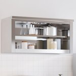 VIDAXL Armoire murale de cuisine avec étagère acier inoxydable
