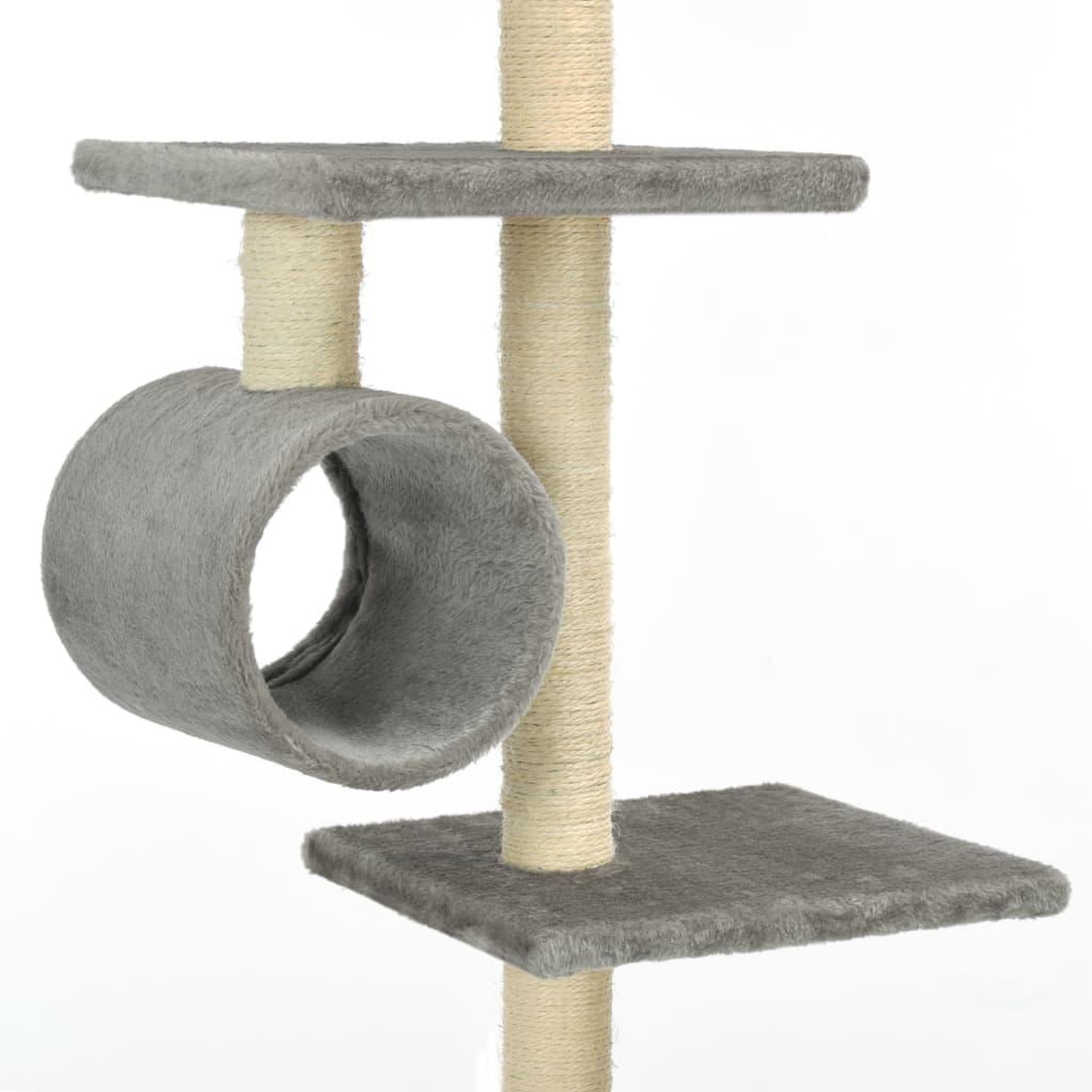 Voir la diapositive 5 : VIDAXL Arbre a chat avec griffoirs en sisal 260 cm Gris