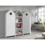 Paris Prix Pack - Étagère Enfant & 2 Armoires  Casami  Blanc & Gris