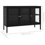 Voir la diapositive 6 : VIDAXL Buffet Noir 105x35x70 cm Acier et verre