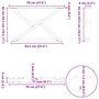 Voir la diapositive 6 : VIDAXL Pieds de table basse 2 pcs blanc 70x(42-43,3) cm acier