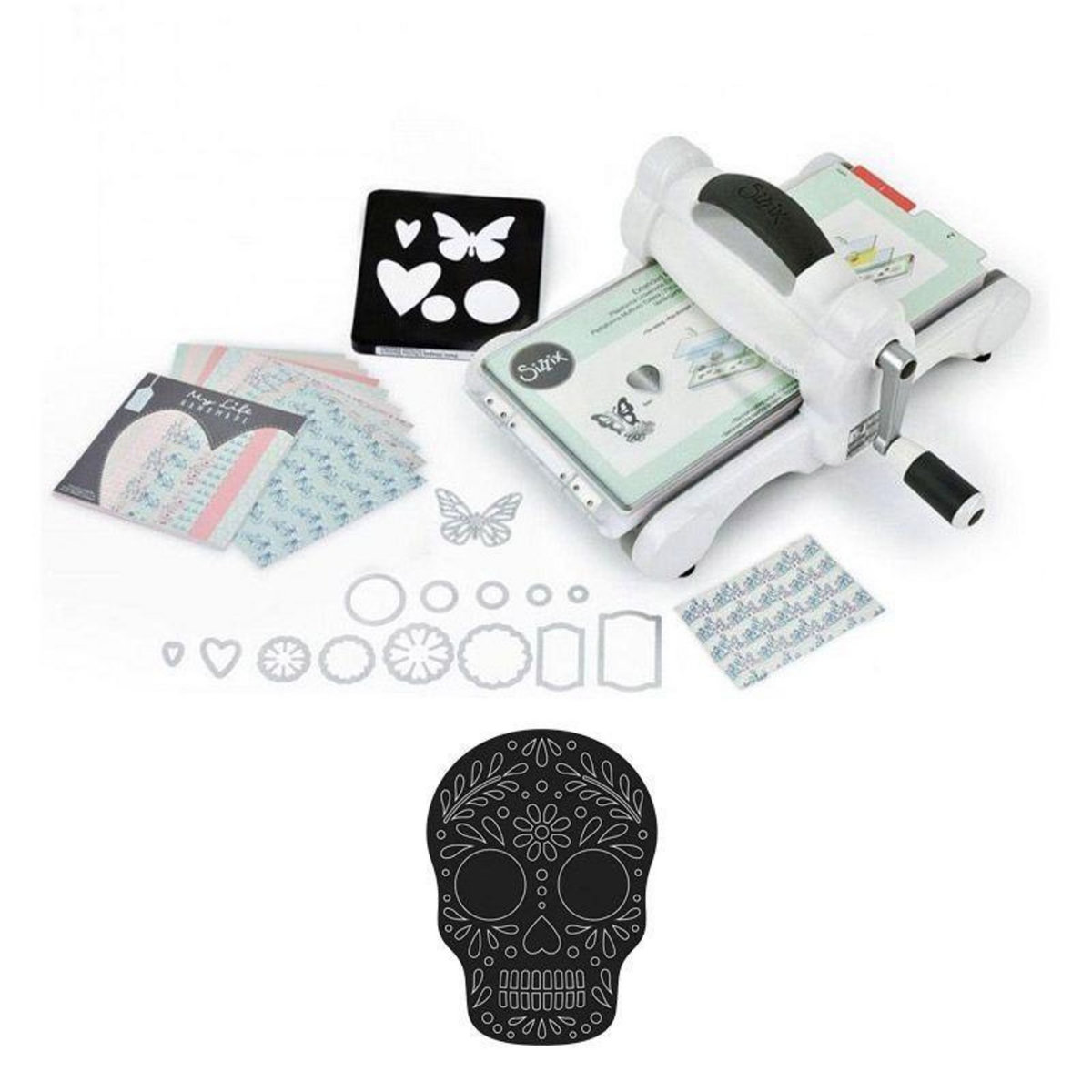 Sizzix Machine de découpe Big Shot Sizzix + Matrice Tête de mort