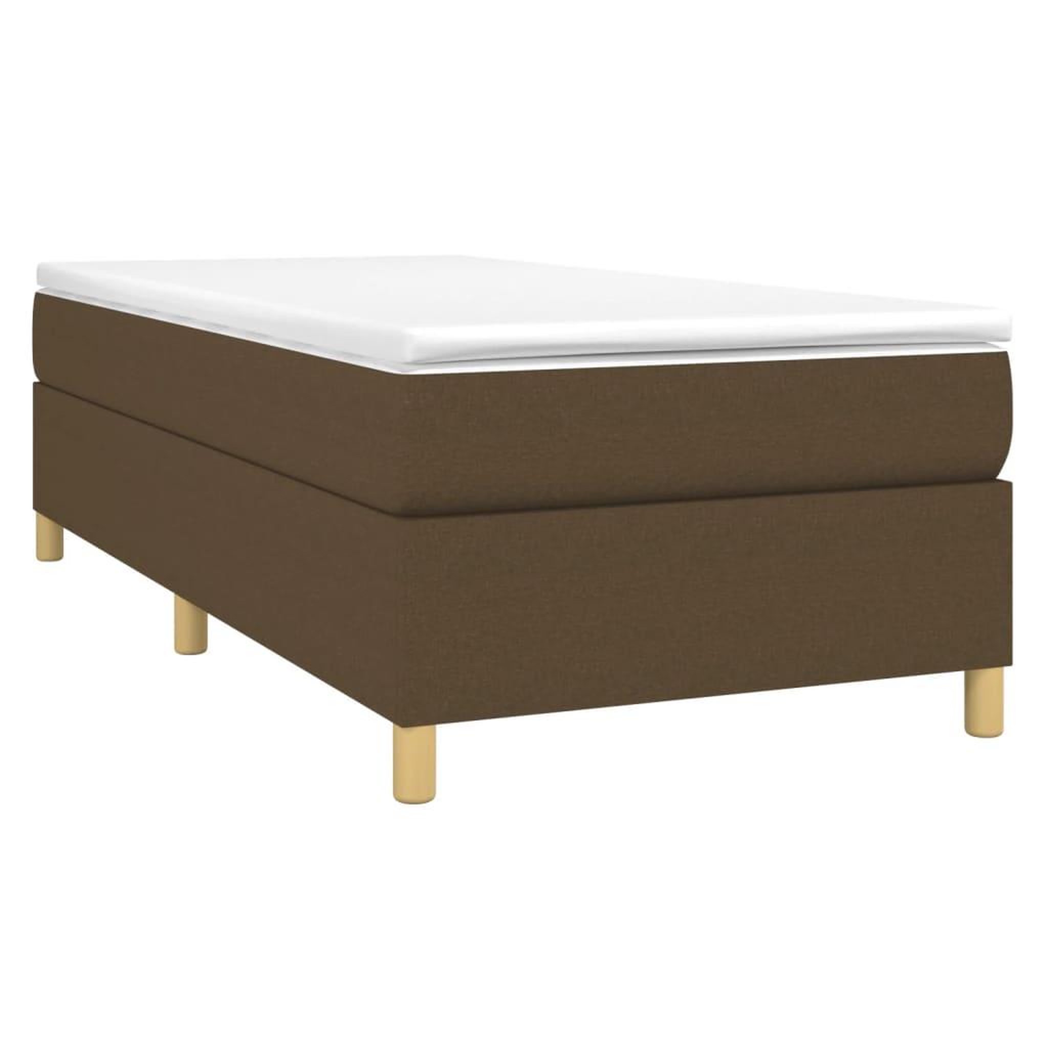 Voir la diapositive 3 : VIDAXL Cadre de lit sans matelas marron fonce 90x190 cm tissu