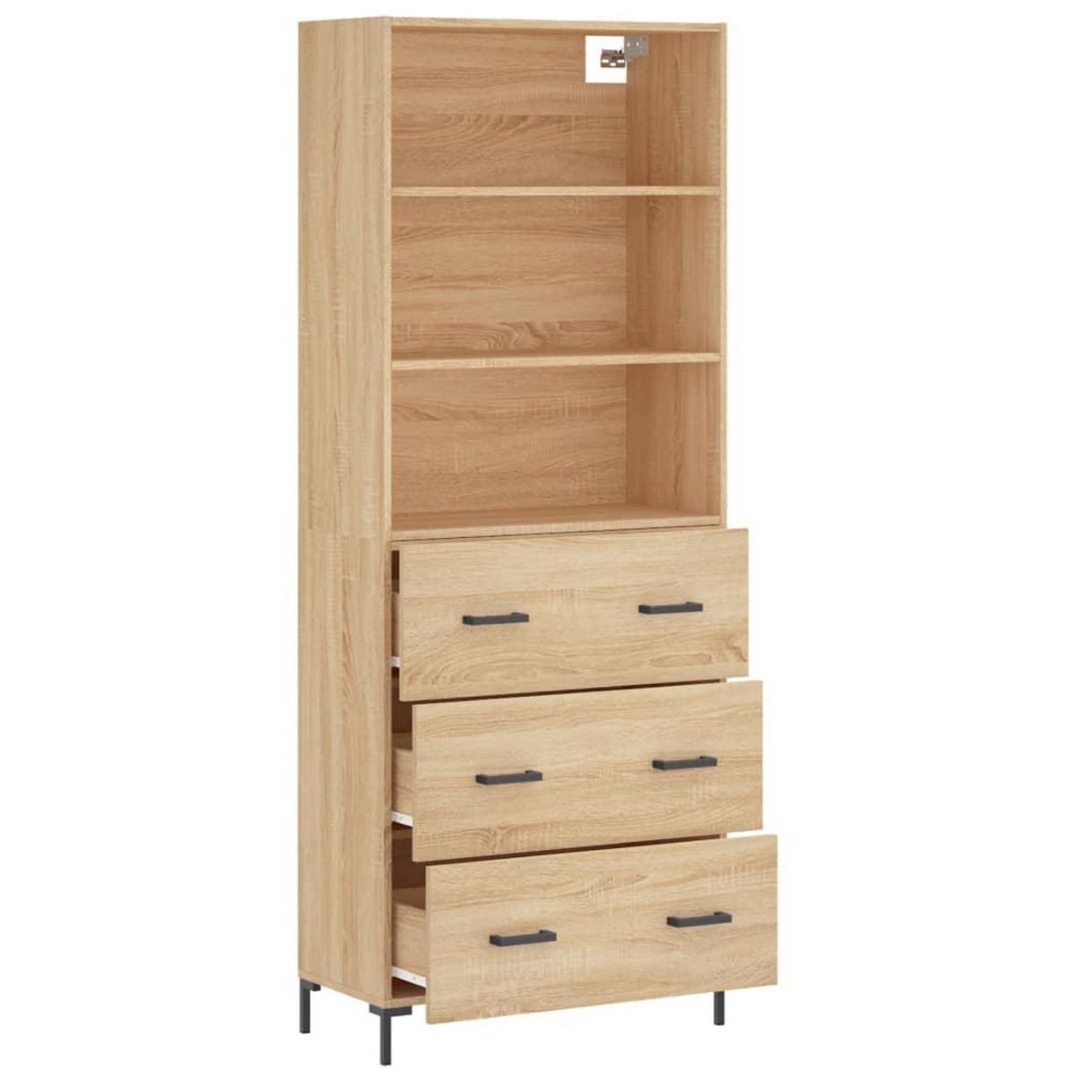 VIDAXL Buffet haut Chene sonoma 69,5x34x180 cm Bois d'ingenierie