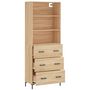 Voir la diapositive 4 : VIDAXL Buffet haut Chene sonoma 69,5x34x180 cm Bois d'ingenierie