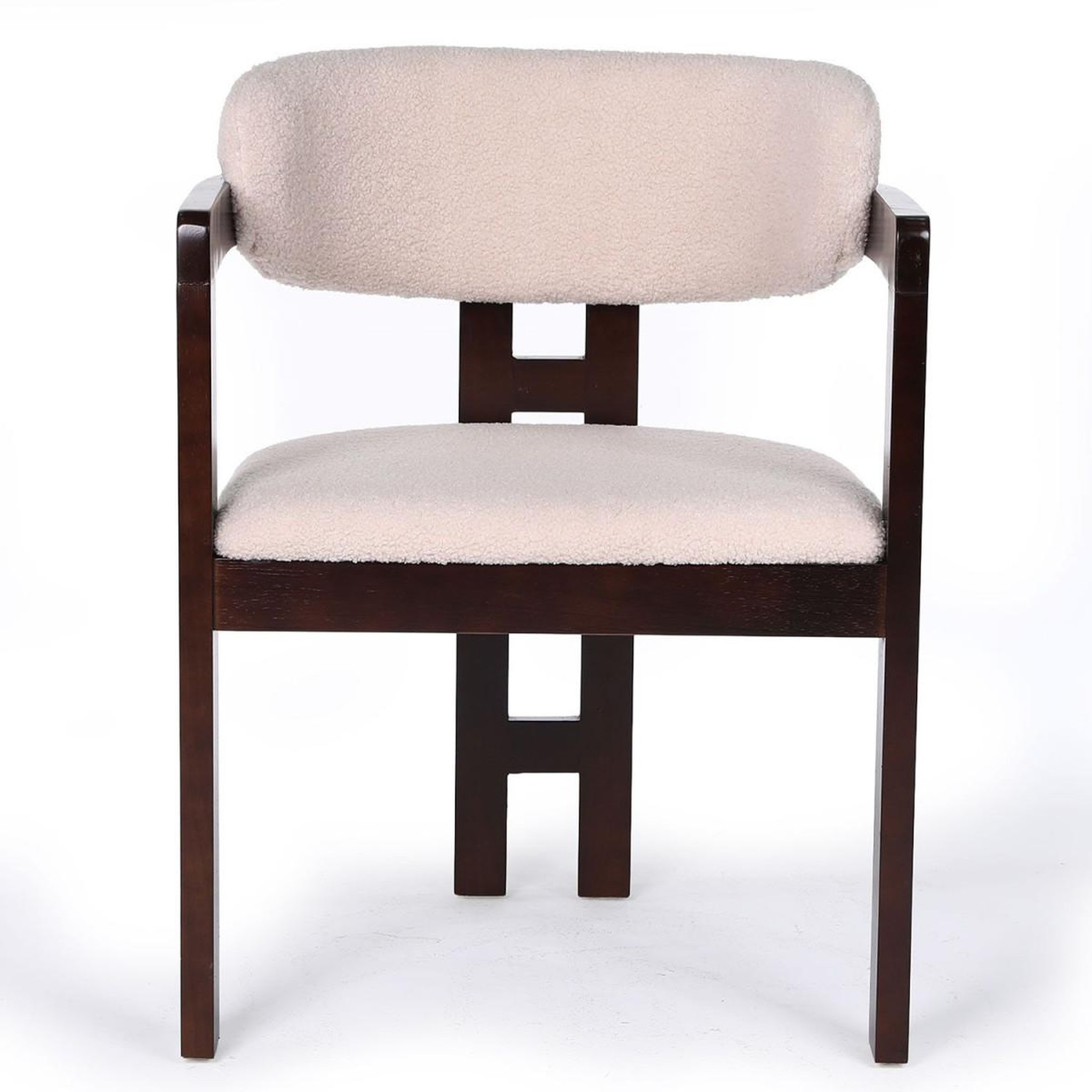 Voir la diapositive 3 : Paris Prix Lot de 2 chaises en tissu bouclette  yoroi  79cm beige