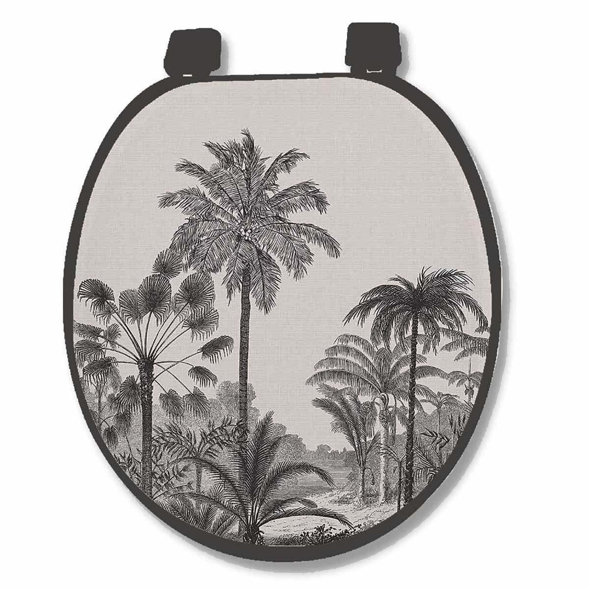 Douceur d'Intérieur Abattant wc imprimé  cocoty  47cm noir