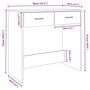Voir la diapositive 6 : VIDAXL Bureau Chene fume 80x40x75 cm Bois d'ingenierie
