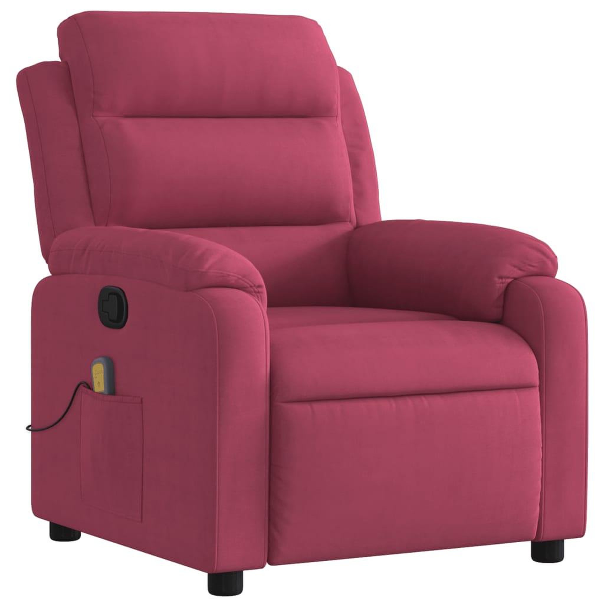 Voir la diapositive 3 : VIDAXL Fauteuil de massage inclinable rouge bordeaux velours