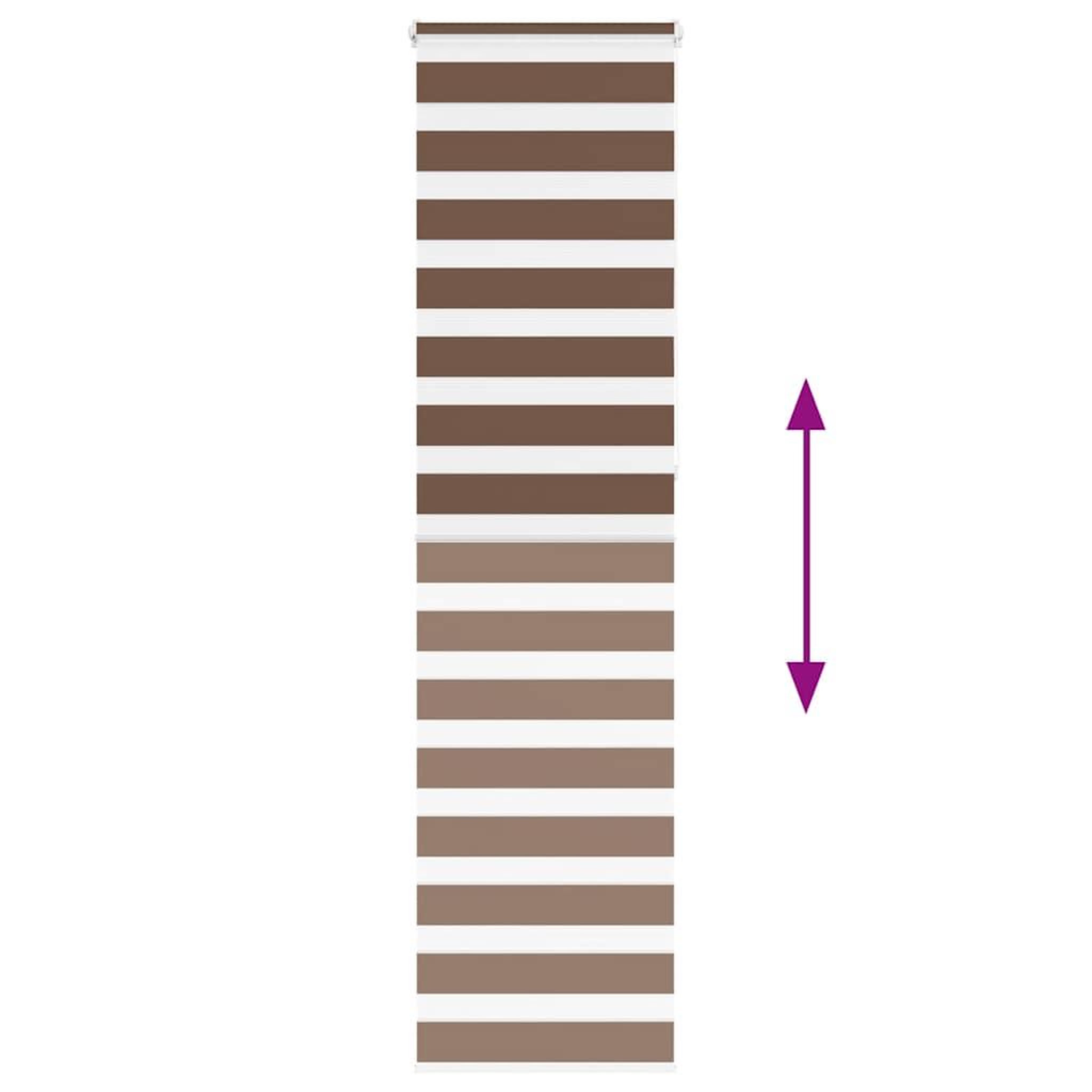 Voir la diapositive 5 : VIDAXL Store zebre marron 65x230 cm largeur du tissu 60,9 cm polyester