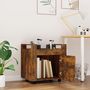 Voir la diapositive 3 : VIDAXL Chariot de bureau Chene fume 60x45x60 cm Bois d'ingenierie