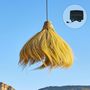 Voir la diapositive 2 : Lumisky Suspension solaire MASAI Bois Jonc de mer D60 cm