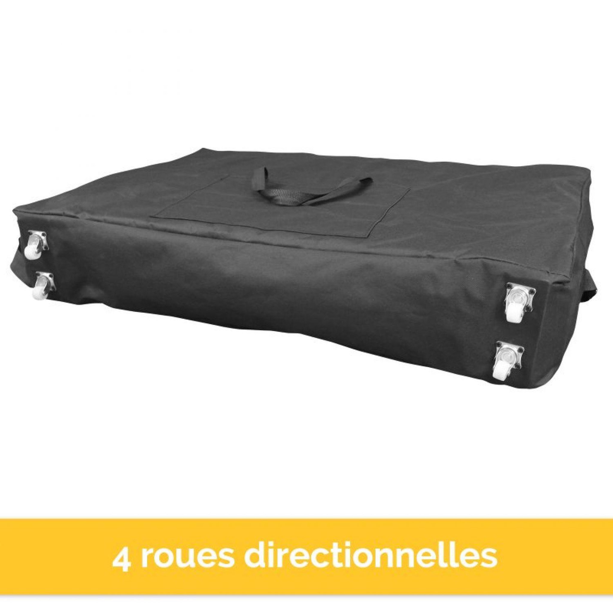 Voir la diapositive 4 : VIVEZEN Housse de transport noire à roulettes pour table de massage