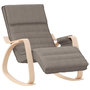 Voir la diapositive 2 : VIDAXL Chaise a bascule Taupe Tissu