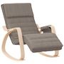 Voir la diapositive 2 : VIDAXL Chaise a bascule Taupe Tissu