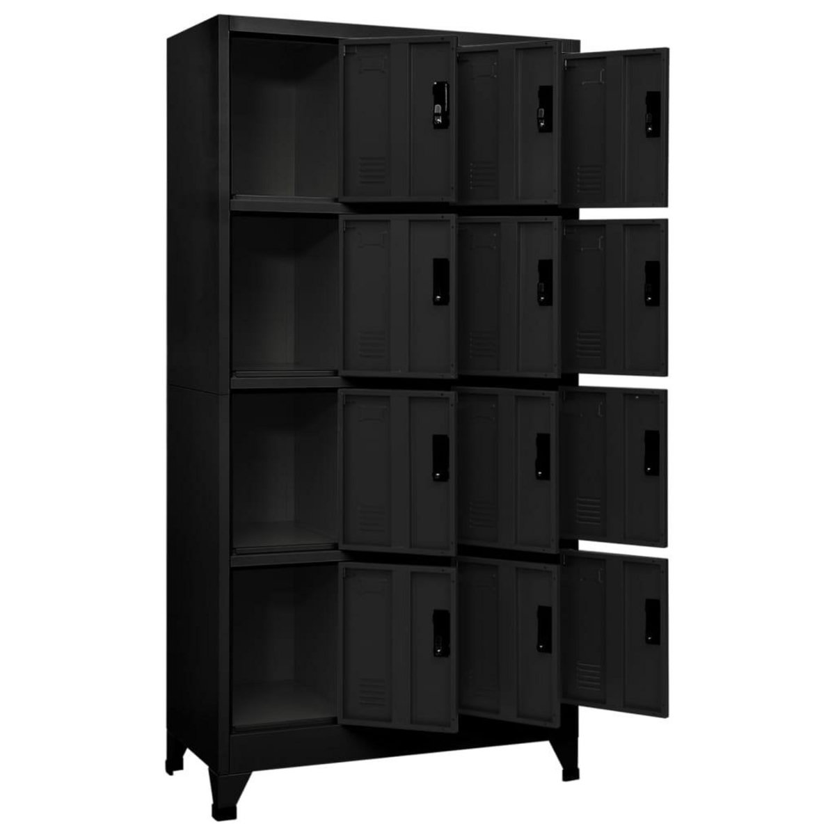 VIDAXL Armoire a casiers Noir 90x45x180 cm Acier