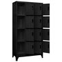 Voir la diapositive 3 : VIDAXL Armoire a casiers Noir 90x45x180 cm Acier