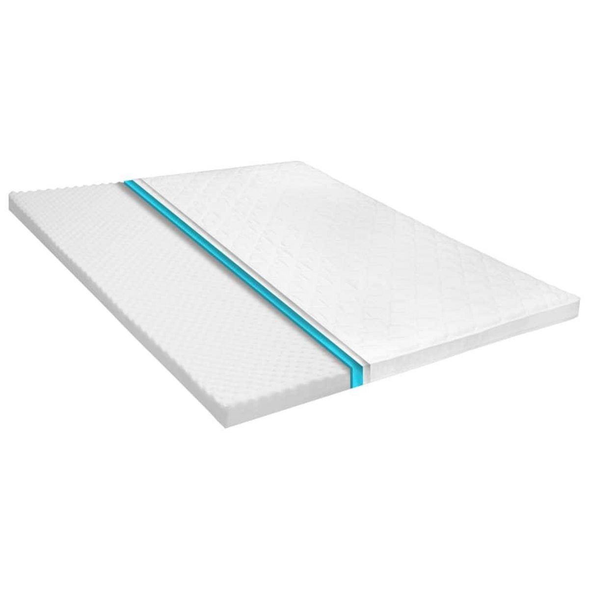 VIDAXL Sur-matelas 140 x 200 cm Mousse froide Profil d'œuf 6 cm
