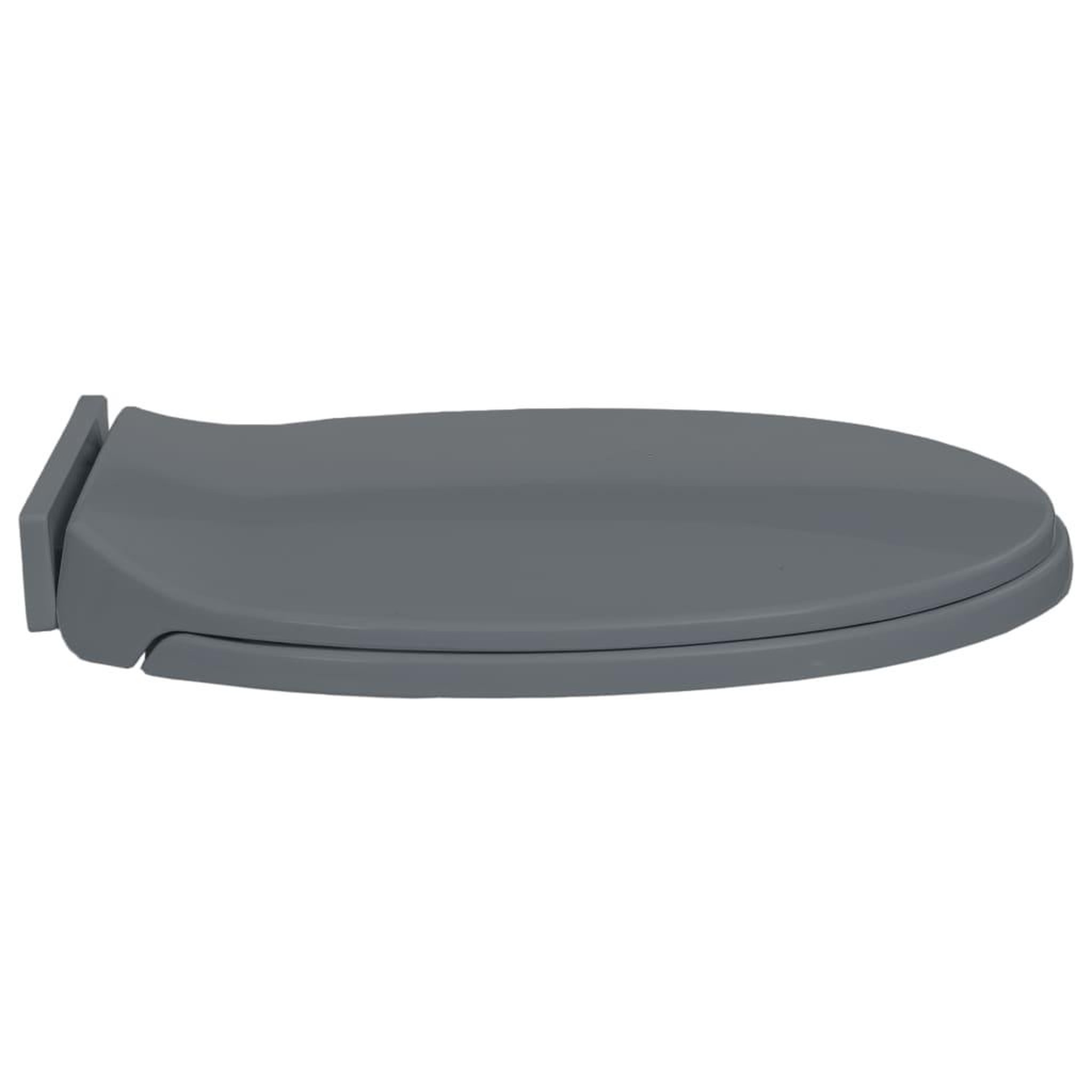 Voir la diapositive 4 : VIDAXL Siege de toilette a fermeture en douceur Gris Ovale
