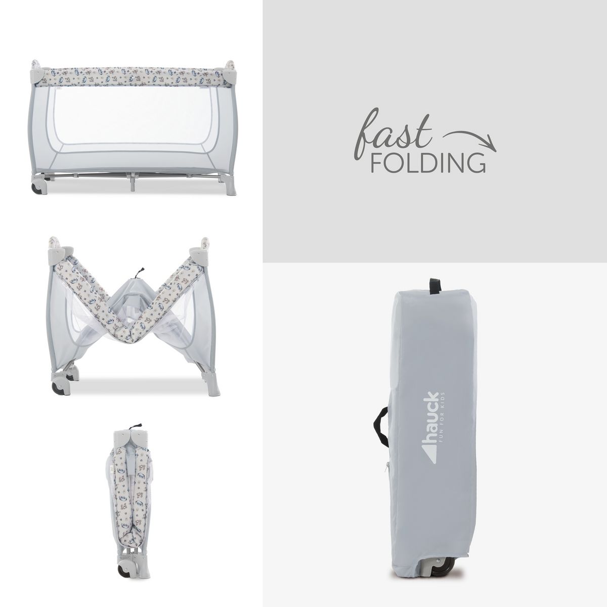 HAUCK Lit Parapluie Sleep and Play Go Plus - Disney - Winnie l'ourson Exploring