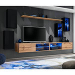 Paris Prix Ensemble Meuble TV  Switch XXV  280cm Noir & Naturel