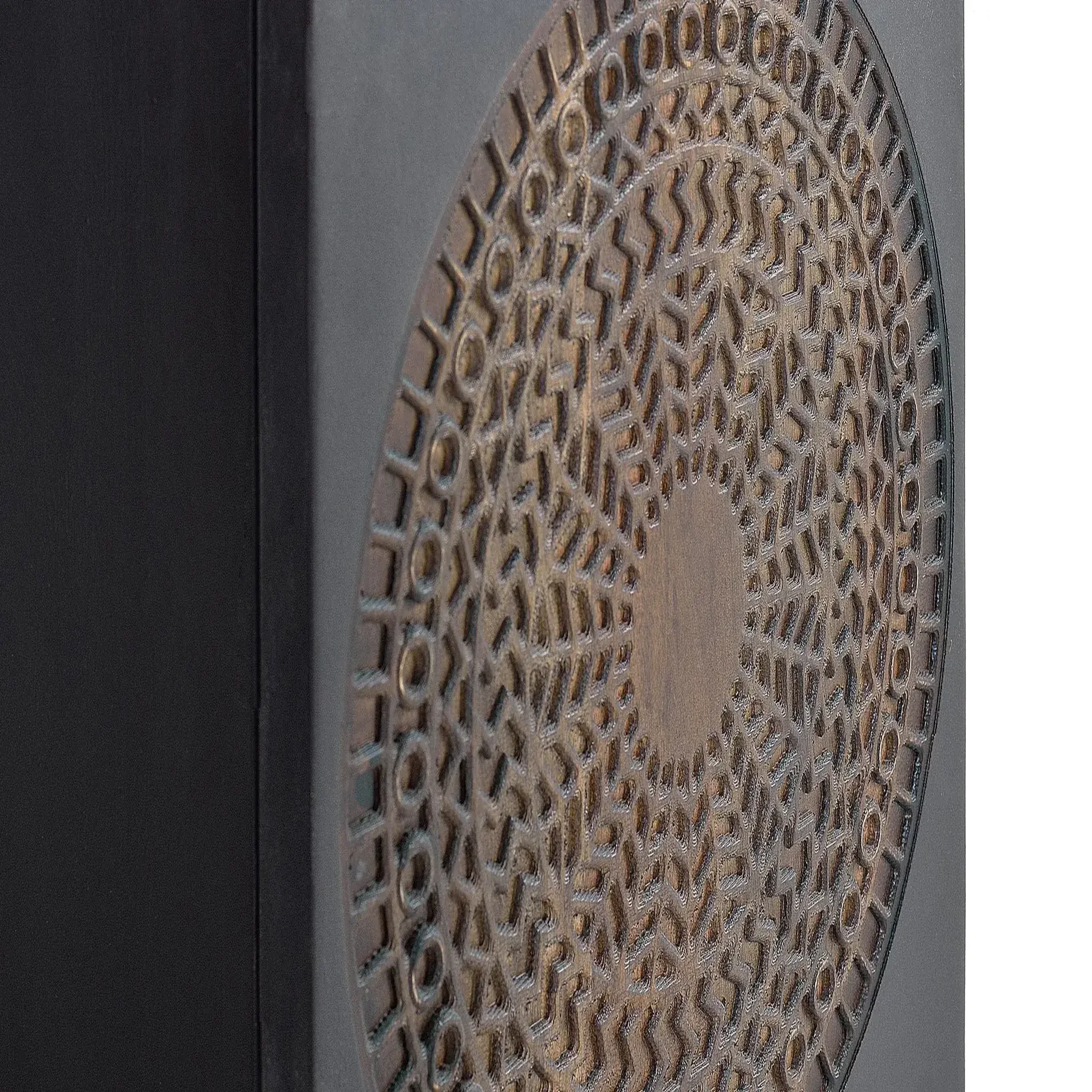 Voir la diapositive 5 : GINER Y COLOMER SL Table de chevet en bois de manguier 43 cm style rustique ethnique
