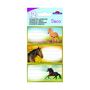 Voir la diapositive 2 : GLOBAL GIFT 12 étiquettes adhésives scolaires - Rectangle - Photos de chevaux - Dorures