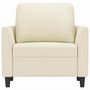 Voir la diapositive 3 : VIDAXL Fauteuil Crème 60 cm Similicuir