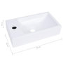 Voir la diapositive 6 : VIDAXL Lavabo 400x220x90 mm SMC Blanc