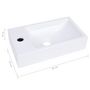 Voir la diapositive 6 : VIDAXL Lavabo 400x220x90 mm SMC Blanc