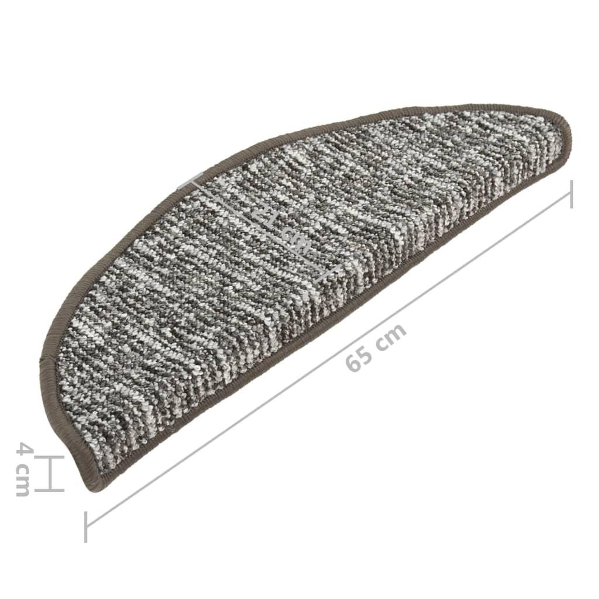 Voir la diapositive 6 : VIDAXL Tapis de marches d'escalier 15 pcs Anthracite 65x21x4 cm