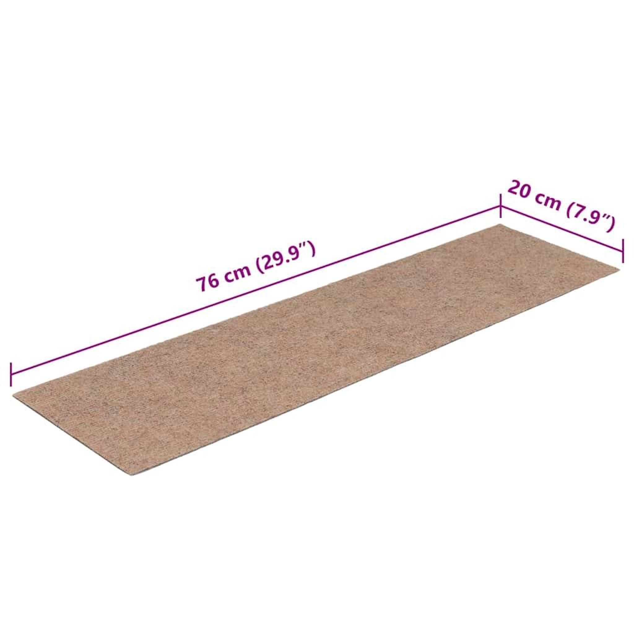 Voir la diapositive 6 : VIDAXL Tapis d'escalier auto-adhesifs 30 pcs marron clair 76x20 cm
