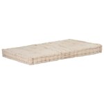 VIDAXL Coussin de plancher de palette Coton 120x80x10 cm Beige